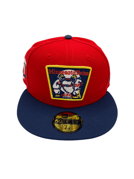 Adult Minnesota Twins New Era Red/Navy Minnie & Paul Side Patch 59FIFTY Fitted Hat - Men's