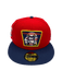 Adult Minnesota Twins New Era Red/Navy Minnie & Paul Side Patch 59FIFTY Fitted Hat - Men's