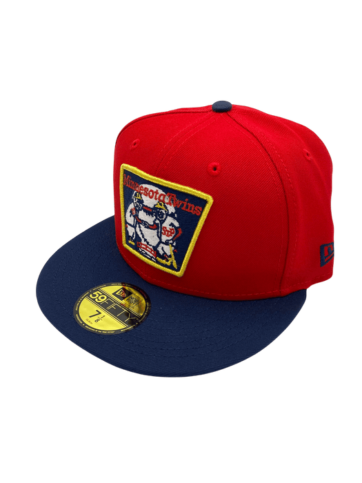 Adult Minnesota Twins New Era Red/Navy Minnie & Paul Side Patch 59FIFTY Fitted Hat - Men's
