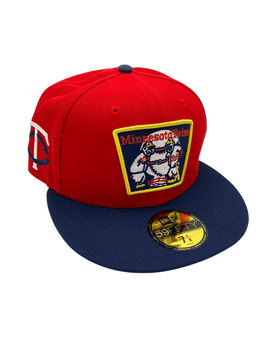 Adult Minnesota Twins New Era Red/Navy Minnie & Paul Side Patch 59FIFTY Fitted Hat - Men's