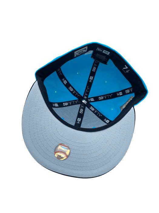 New Era Fitted Hat Adult Minnesota Twins New Era Teal/Black Custom Side Patch 59FIFTY Fitted Hat - Men's