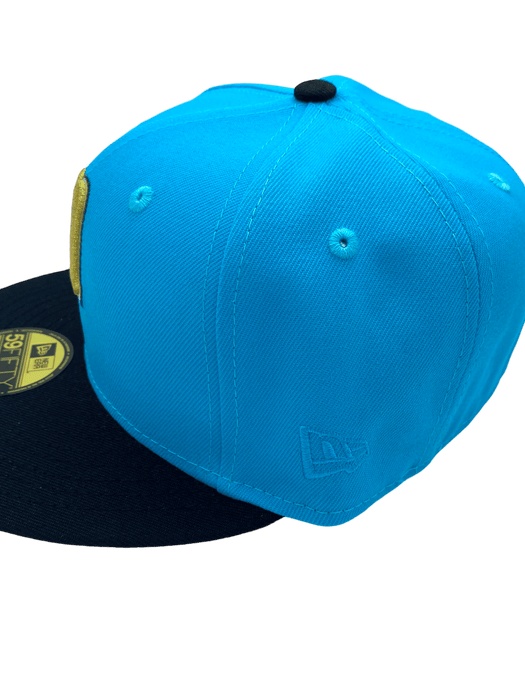 New Era Fitted Hat Adult Minnesota Twins New Era Teal/Black Custom Side Patch 59FIFTY Fitted Hat - Men's