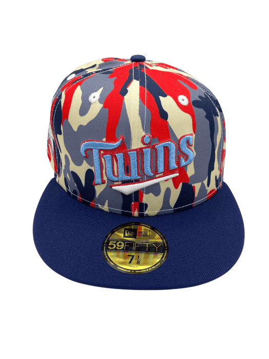 New Era Fitted Hat Adult Minnesota Twins New Era Team Camo Side Patch 59FIFTY Fitted Hat - Men's