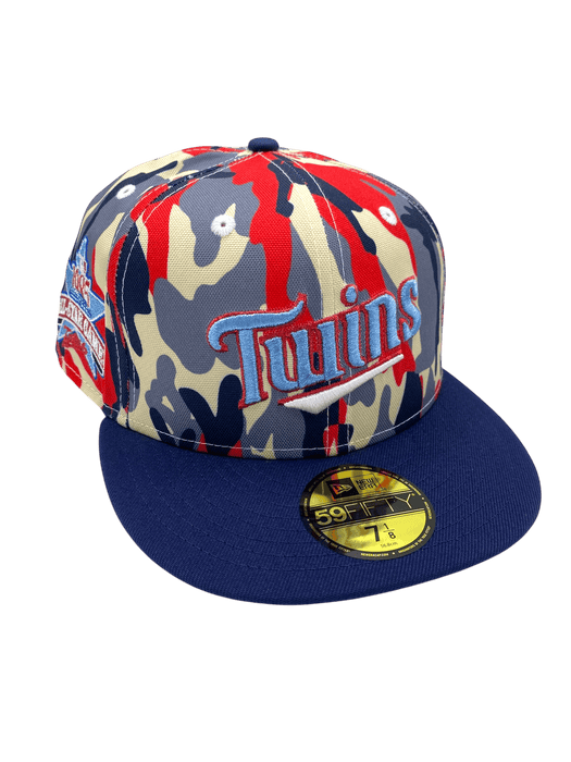New Era Fitted Hat Adult Minnesota Twins New Era Team Camo Side Patch 59FIFTY Fitted Hat - Men's