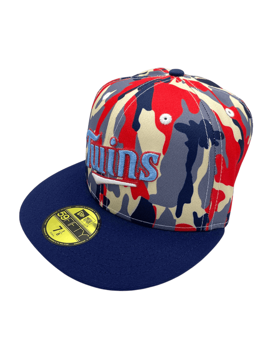 New Era Fitted Hat Adult Minnesota Twins New Era Team Camo Side Patch 59FIFTY Fitted Hat - Men's
