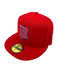 New Era Fitted Hat Adult Minnesota Twins New Era Very Red Bomba Custom Side Patch 59FIFTY Fitted Hat - Men's