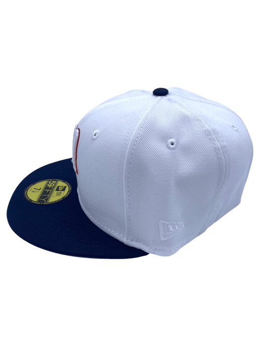 Adult Minnesota Twins New Era White/Navy American League Side Patch 59FIFTY Fitted Hat - Men's