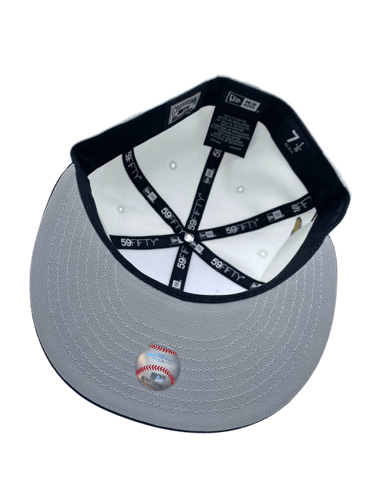 Adult Minnesota Twins New Era White/Navy American League Side Patch 59FIFTY Fitted Hat - Men's