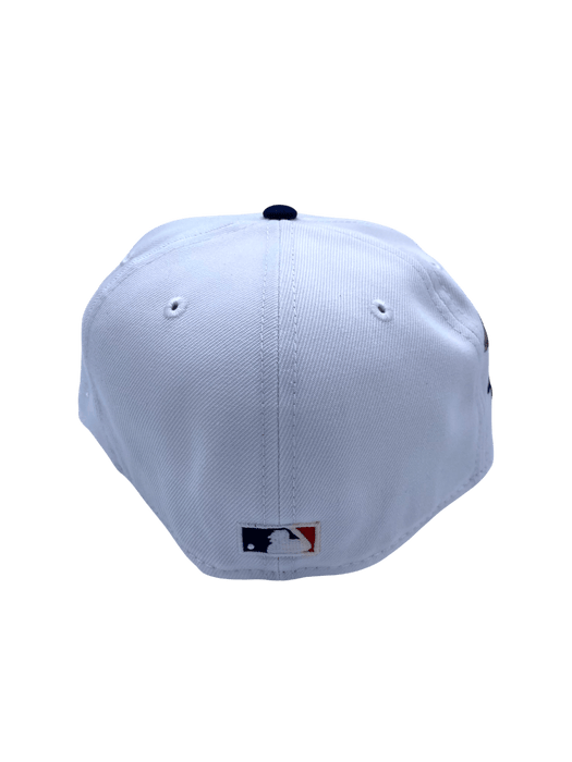 Adult Minnesota Twins New Era White/Navy American League Side Patch 59FIFTY Fitted Hat - Men's