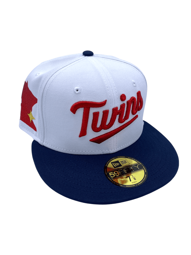 Adult Minnesota Twins New Era White/Navy Home Jersey Side Patch 59FIFT