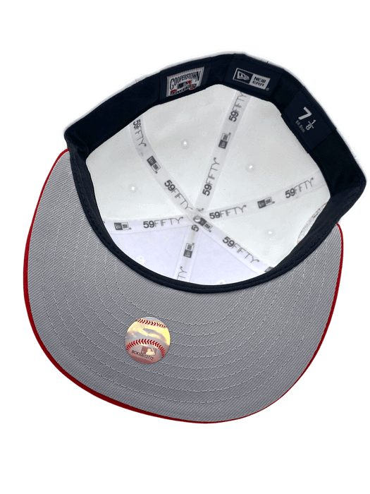 Adult Minnesota Twins New Era White/Red Grand Slam Side Patch 59FIFTY Fitted Hat - Men's