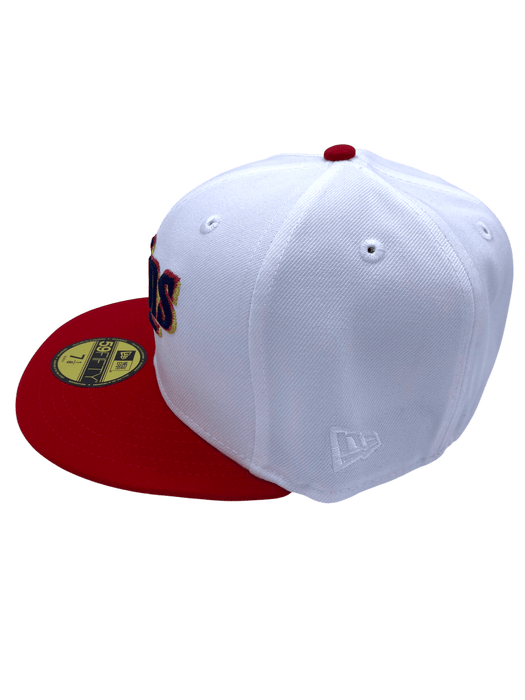 Adult Minnesota Twins New Era White/Red Grand Slam Side Patch 59FIFTY Fitted Hat - Men's