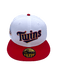 Adult Minnesota Twins New Era White/Red Grand Slam Side Patch 59FIFTY Fitted Hat - Men's