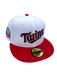 Adult Minnesota Twins New Era White/Red Grand Slam Side Patch 59FIFTY Fitted Hat - Men's