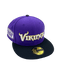New Era Fitted Hat Adult Minnesota Vikings New Era Purple/Black Pinky Custom Side Patch 59FIFTY Fitted Hat - Men's