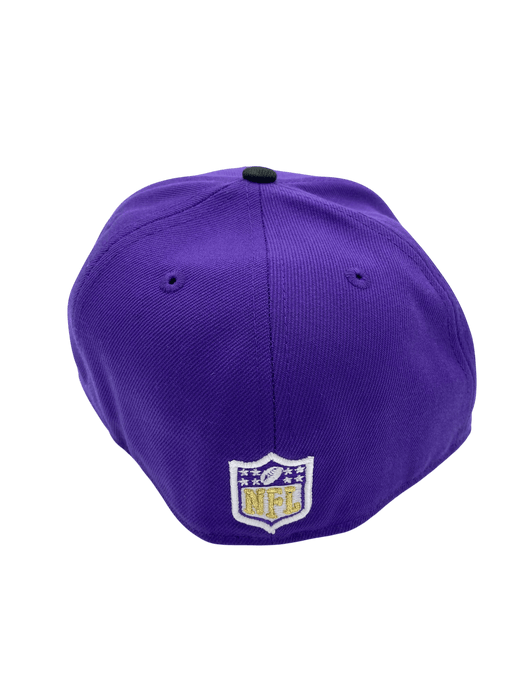 New Era Fitted Hat Adult Minnesota Vikings New Era Purple/Black Pinky Custom Side Patch 59FIFTY Fitted Hat - Men's