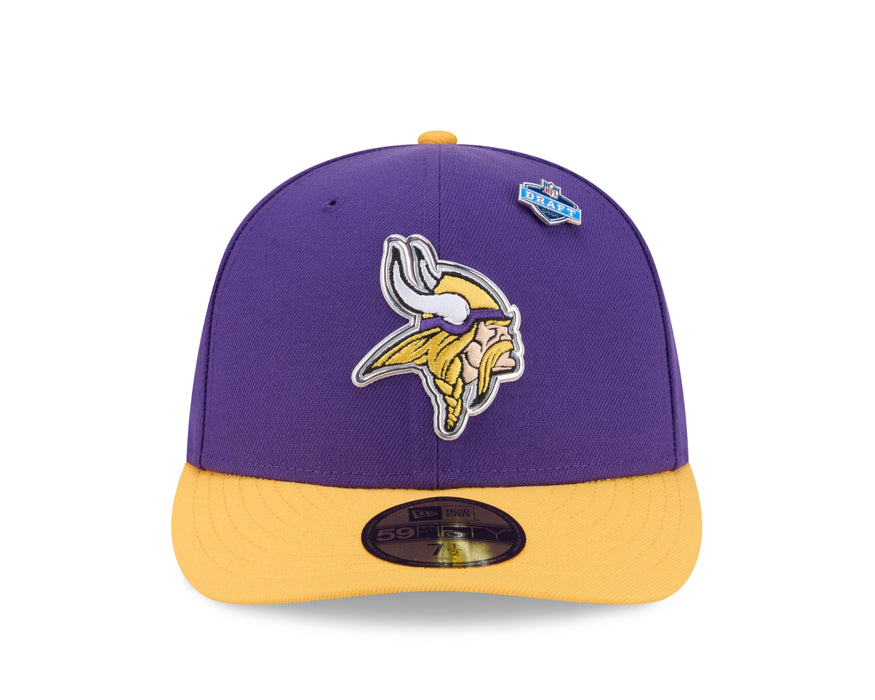 New Era Fitted Hat Adult Minnesota Vikings New Era Team Color 2026 NFL Draft 59FIFTY Fitted Hat - Men's