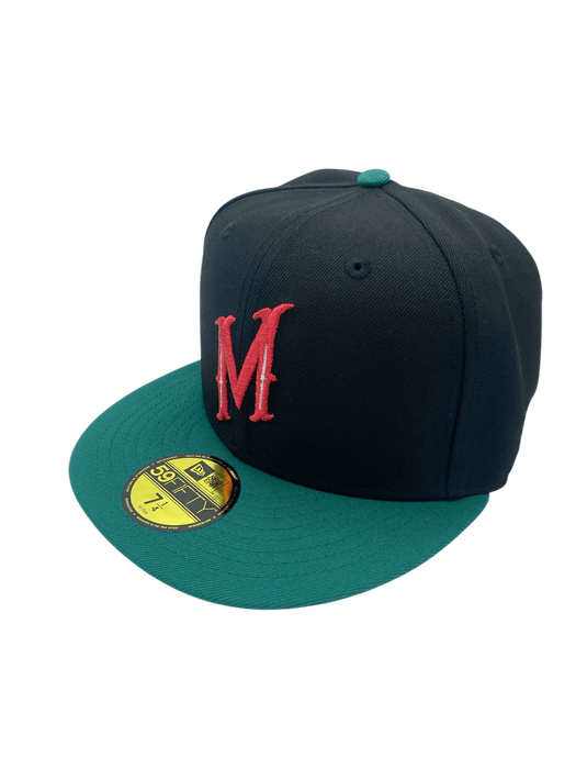 New Era Fitted Hat Adult Minnesota Wild New Era Black Custom Side Patch 59FIFTY Fitted Hat - Men's