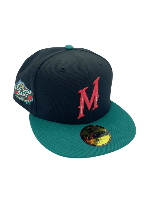 New Era Fitted Hat Adult Minnesota Wild New Era Black Custom Side Patch 59FIFTY Fitted Hat - Men's