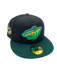 New Era Fitted Hat Adult Minnesota Wild New Era Black/Green GG Custom 59FIFTY Fitted Hat - Men's