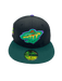 New Era Fitted Hat Adult Minnesota Wild New Era Black/Green GG Custom 59FIFTY Fitted Hat - Men's