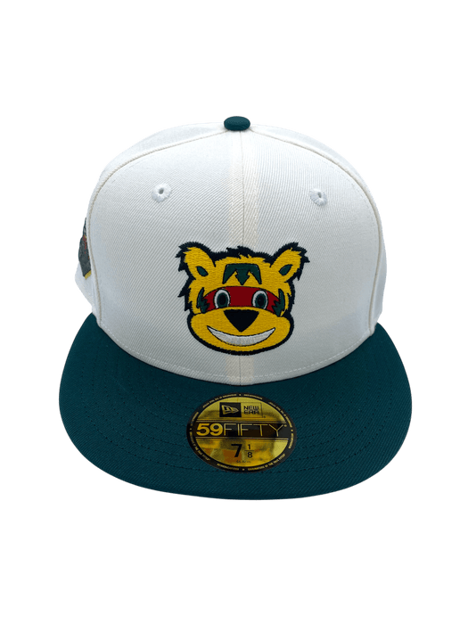 New Era Fitted Hat Adult Minnesota Wild New Era Chrome/Green Nordy Custom Side Patch 59FIFTY Fitted Hat - Men's