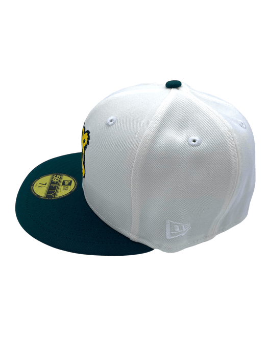 New Era Fitted Hat Adult Minnesota Wild New Era Chrome/Green Nordy Custom Side Patch 59FIFTY Fitted Hat - Men's