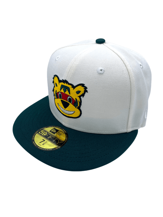 New Era Fitted Hat Adult Minnesota Wild New Era Chrome/Green Nordy Custom Side Patch 59FIFTY Fitted Hat - Men's