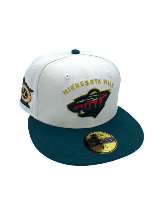 Adult Minnesota Wild New Era Chrome/Green SOH Custom Side Patch 59FIFTY Fitted Hat - Men's