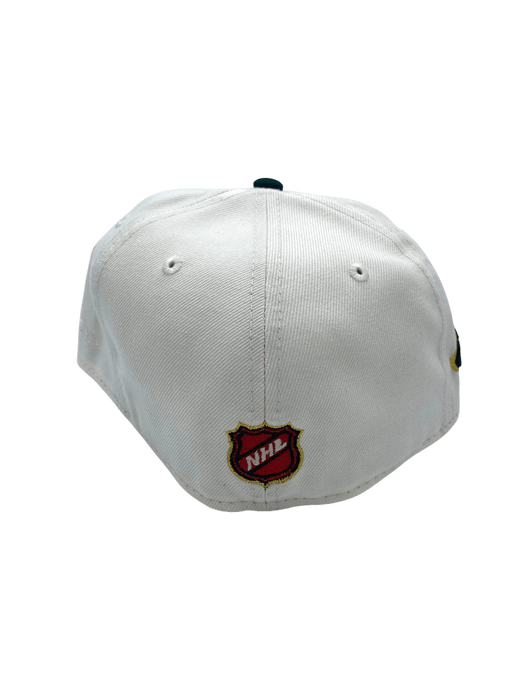 New Era Fitted Hat Adult Minnesota Wild New Era Chrome/Green Vintage Script Custom Side Patch 59FIFTY Fitted Hat - Men's