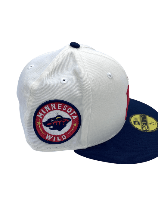 New Era Fitted Hat Adult Minnesota Wild New Era Chrome Wild Nights at the Ballpark 2.0 Custom Side Patch 59FIFTY Fitted Hat - Men's