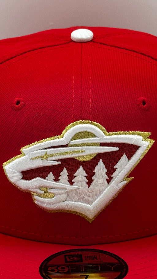 New Era Fitted Hat Adult Minnesota Wild New Era Golden Goal Custom 59FIFTY Fitted Hat - Men's