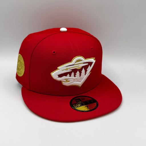 New Era Fitted Hat Adult Minnesota Wild New Era Golden Goal Custom 59FIFTY Fitted Hat - Men's