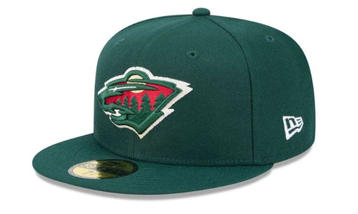 New Era Fitted Hat Adult Minnesota Wild New Era Green 59FIFTY Fitted Hat - Men's