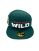 New Era Fitted Hat Adult Minnesota Wild New Era Green The Script Custom Side Patch 59FIFTY Fitted Hat - Men's