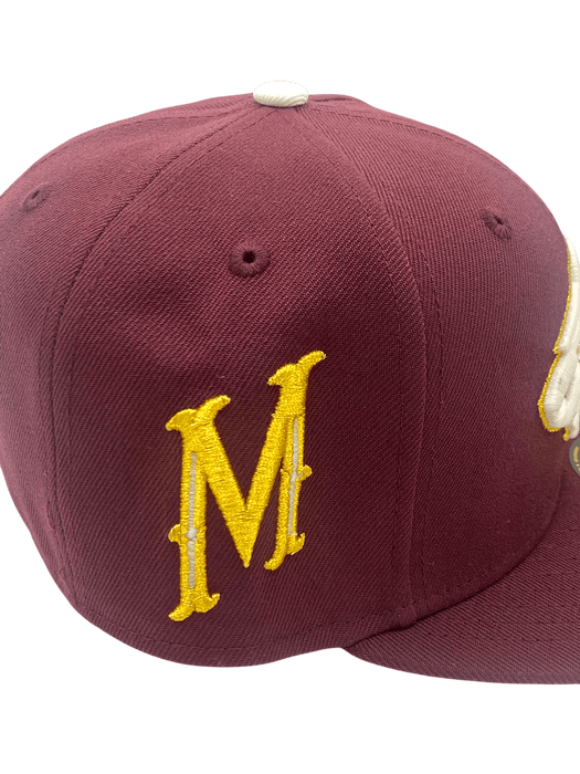 Adult Minnesota Wild New Era Maroon Custom Side Patch 59FIFTY Fitted Hat - Men's