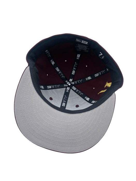 Adult Minnesota Wild New Era Maroon Custom Side Patch 59FIFTY Fitted Hat - Men's