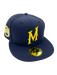 New Era Fitted Hat Adult Minnesota Wild New Era Navy Swarm Custom Side Patch 59FIFTY Fitted Hat - Men's