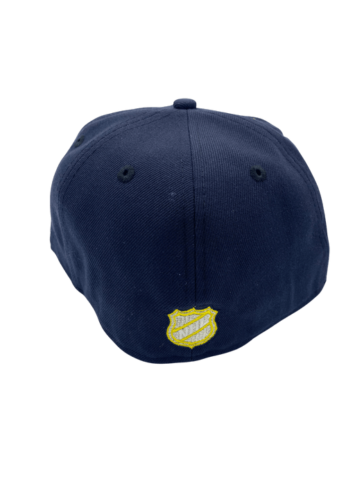 New Era Fitted Hat Adult Minnesota Wild New Era Navy Swarm Custom Side Patch 59FIFTY Fitted Hat - Men's