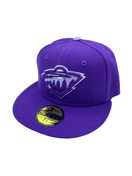 New Era Fitted Hat Adult Minnesota Wild New Era Purple Frost Custom 59FIFTY Fitted Hat - Men's