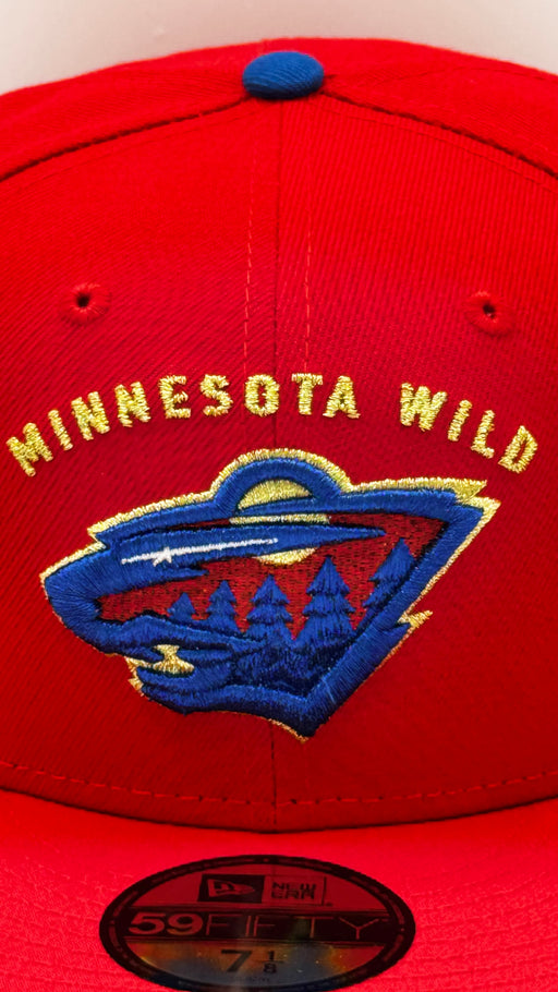 New Era Fitted Hat Adult Minnesota Wild New Era Rookie Of The Year Custom 59FIFTY Fitted Hat - Men's