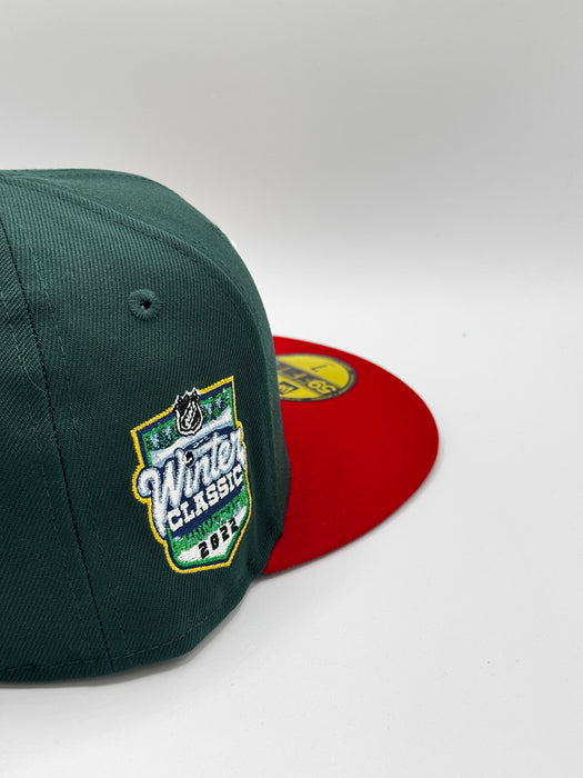 New Era Fitted Hat Adult Minnesota Wild New Era Winter Classic Custom 59FIFTY Fitted Hat - Men's
