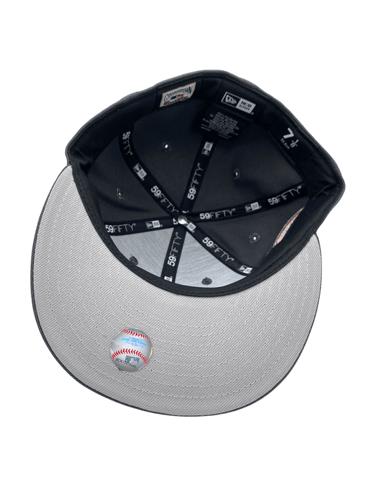 New Era Fitted Hat Adult Montreal Expos New Era Gray Custom Side Patch 59FIFTY Fitted Hat - Men's