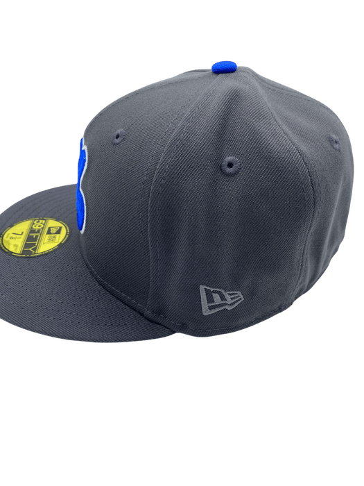 New Era Fitted Hat Adult Montreal Expos New Era Gray Custom Side Patch 59FIFTY Fitted Hat - Men's