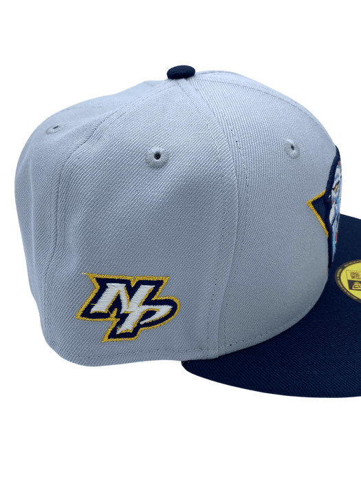 Adult Nashville Predators New Era Gray/Navy Custom Side Patch 59FIFTY Fitted Hat - Men's