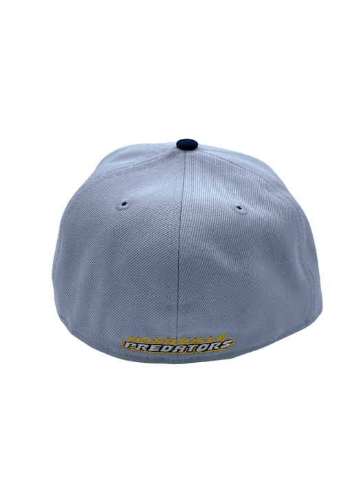 Adult Nashville Predators New Era Gray/Navy Custom Side Patch 59FIFTY Fitted Hat - Men's
