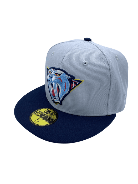 Adult Nashville Predators New Era Gray/Navy Custom Side Patch 59FIFTY Fitted Hat - Men's