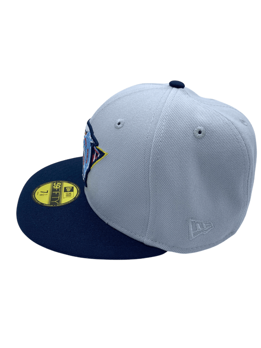Adult Nashville Predators New Era Gray/Navy Custom Side Patch 59FIFTY Fitted Hat - Men's