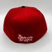 New Era Fitted Hat Adult Nebraska Cornhuskers Red New Era Navy NCAA Bonecrusher Custom 59FIFTY Fitted Hat - Men's