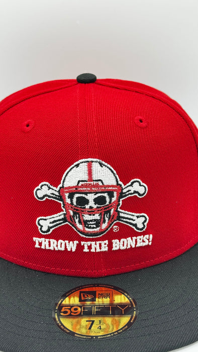 New Era Fitted Hat Adult Nebraska Cornhuskers Red New Era Navy NCAA Bonecrusher Custom 59FIFTY Fitted Hat - Men's